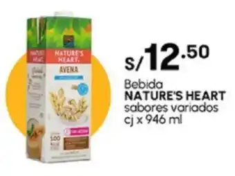 Plaza Vea Bebida NATURE'S HEART sabores variados cj oferta