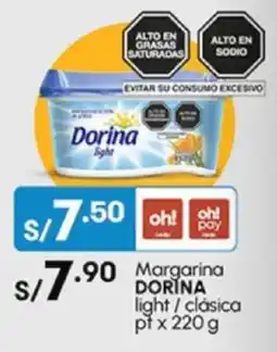 Plaza Vea Margarina DORINA light / clásica pt oferta
