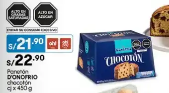 Plaza Vea Panetón D'ONOFRIO chocotón cj oferta