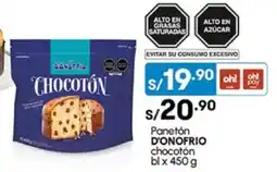 Plaza Vea Panetón D'ONOFRIO chocotón bl oferta