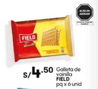 Plaza Vea Galleta de vainilla FIELD pq oferta