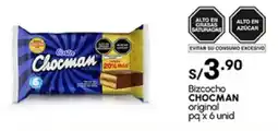 Plaza Vea Bizcocho CHOCMAN original pq oferta