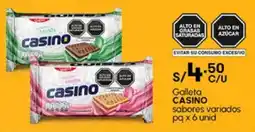 Plaza Vea Galleta CASINO sabores variados pq oferta