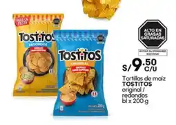Plaza Vea Tortillas de maíz TOSTITOS original/ redondos bl oferta