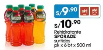 Plaza Vea Rehidratante SPORADE surtidos pk oferta