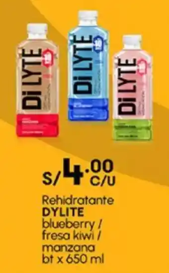 Plaza Vea Rehidratante DYLITE blueberry/ fresa kiwi / manzana bt oferta