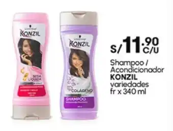 Plaza Vea Shampoo / Acondicionador KONZIL variedades fr oferta