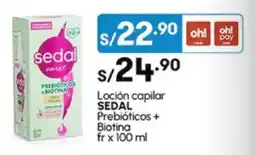 Plaza Vea Loción capilar SEDAL Prebióticos + Biotina fr oferta