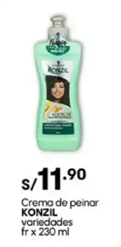 Plaza Vea Crema de peinar KONZIL variedades fr oferta