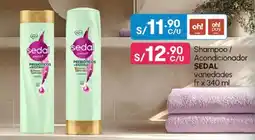 Plaza Vea Shampoo / Acondicionador SEDAL variedades fr oferta