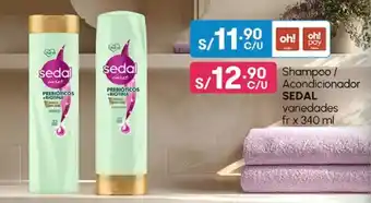 Plaza Vea Shampoo / Acondicionador SEDAL variedades fr oferta