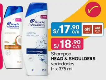 Plaza Vea Shampoo HEAD & SHOULDERS variedades fr oferta