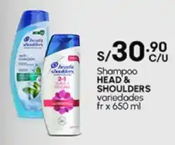 Plaza Vea Shampoo HEAD & SHOULDERS variedades fr oferta
