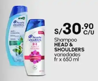 Plaza Vea Shampoo HEAD & SHOULDERS variedades fr oferta