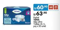 Plaza Vea Pañal TENA Slip ultra Tallas: M/L pq oferta
