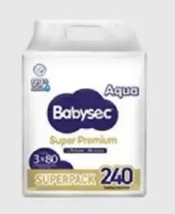 Plaza Vea Toallitas húmedas BABYSEC Super premium pq oferta