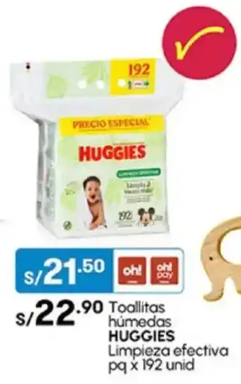Plaza Vea Toallitas húmedas HUGGIES Limpieza efectiva pq oferta