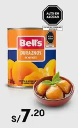 Plaza Vea Duraznos en mitades BELL'S la oferta