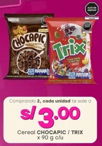 Tottus Cereal CHOCAPIC / TRIX oferta