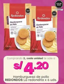Tottus Hamburguesa de Pollo REDONDOS La redondita oferta
