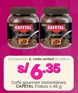 Tottus Café gourmet instantáneo CAFETAL frasco oferta