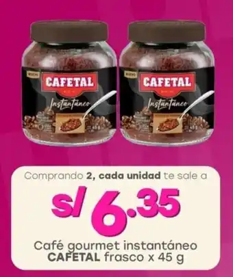 Tottus Café gourmet instantáneo CAFETAL frasco oferta