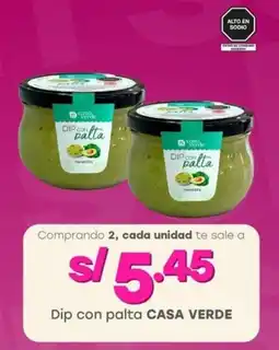 Tottus Dip con palta CASA VERDE oferta