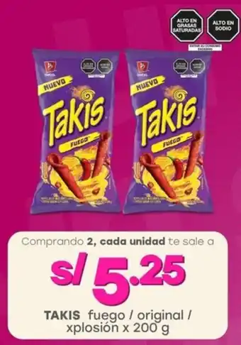 Tottus TAKIS fuego / original / xplosión oferta
