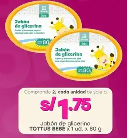 Tottus Jabón de glicerina TOTTUS BEBÉ oferta