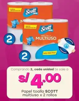 Tottus Papel toalla SCOTT multiuso oferta
