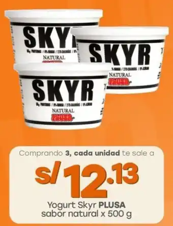 Tottus Yogurt Skyr PLUSA sabor natural oferta