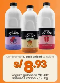 Tottus Yogurt galonera YOLEIT sabores varios oferta