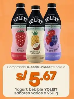 Tottus Yogurt bebible YOLEIT sabores varios oferta