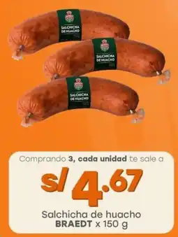 Tottus Salchicha de huacho BRAEDT oferta