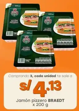Tottus Jamón pizzero BRAEDT oferta