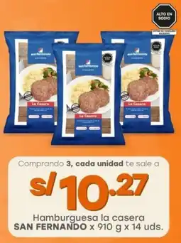 Tottus Hamburguesa la casera SAN FERNANDO oferta