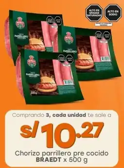 Tottus Chorizo parrillero pre cocido BRAEDT oferta