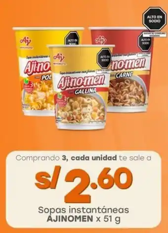 Tottus Sopas instantáneas AJINOMEN oferta