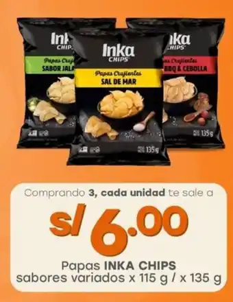 Tottus Papas INKA CHIPS sabores variados oferta