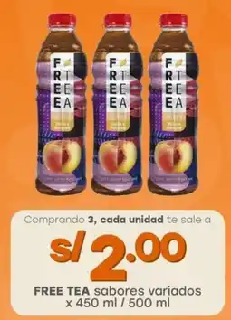 Tottus FREE TEA sabores variados oferta