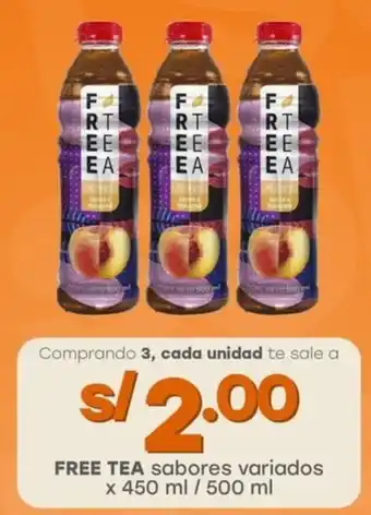 Tottus FREE TEA sabores variados oferta