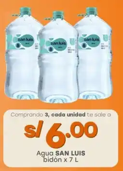 Tottus Agua SAN LUIS bidón oferta