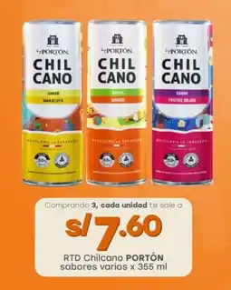 Tottus RTD Chilcano PORTÓN sabores varios oferta