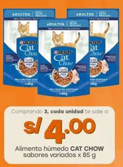 Tottus Alimento húmedo CAT CHOW sabores variados oferta