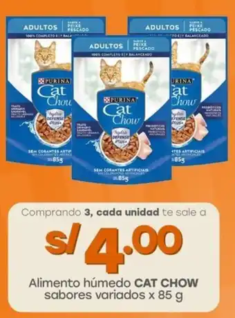 Tottus Alimento húmedo CAT CHOW sabores variados oferta