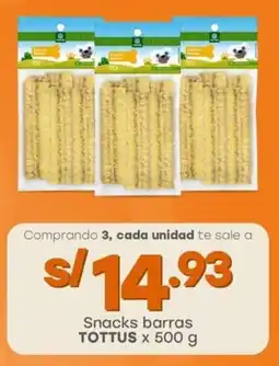 Tottus Snacks barras TOTTUS oferta