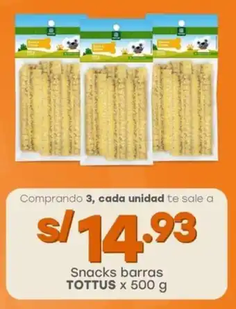 Tottus Snacks barras TOTTUS oferta