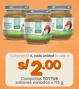 Tottus Compotas TOTTUS sabores variados oferta
