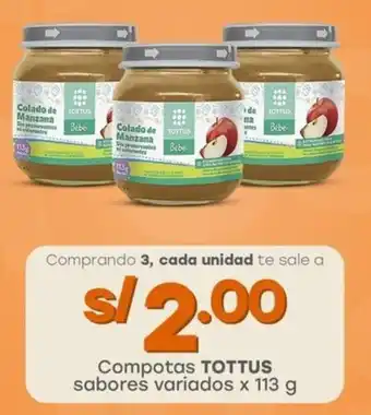 Tottus Compotas TOTTUS sabores variados oferta