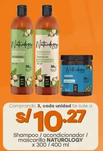 Tottus Shampoo / acondicionador / mascarilla NATUROLOGY oferta